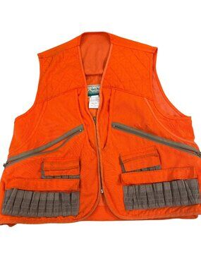 Gander Mountain lg Orange Hunting Vest Chukkar Water-Resistant Shell ammo pocket